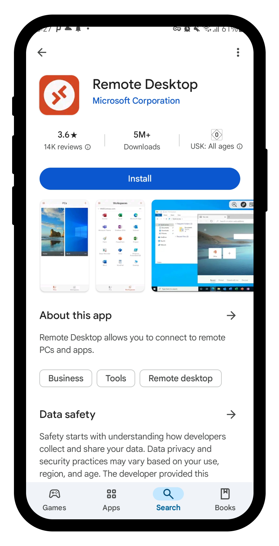 Remote Desktop Android App